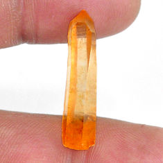 Natural 11.30cts tangerine lemurian quartz 27x7 mm fancy loose gemstone s20060