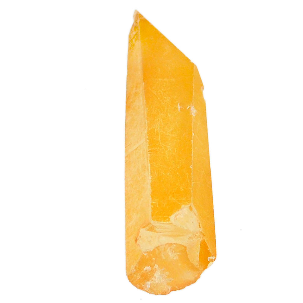 Natural 28.10cts tangerine lemurian quartz 37x11 mm fancy loose gemstone s22782
