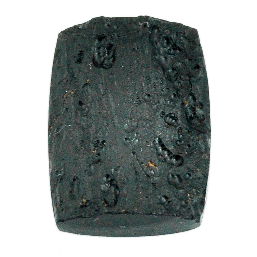 Natural 28.40cts tektite black cabochon 25x18 mm octagan loose gemstone s22059