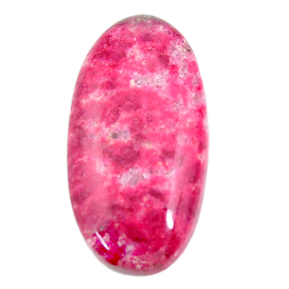 Natural 30.15cts thulite (unionite, pink zoisite) 32x16 mm loose gemstone s18558