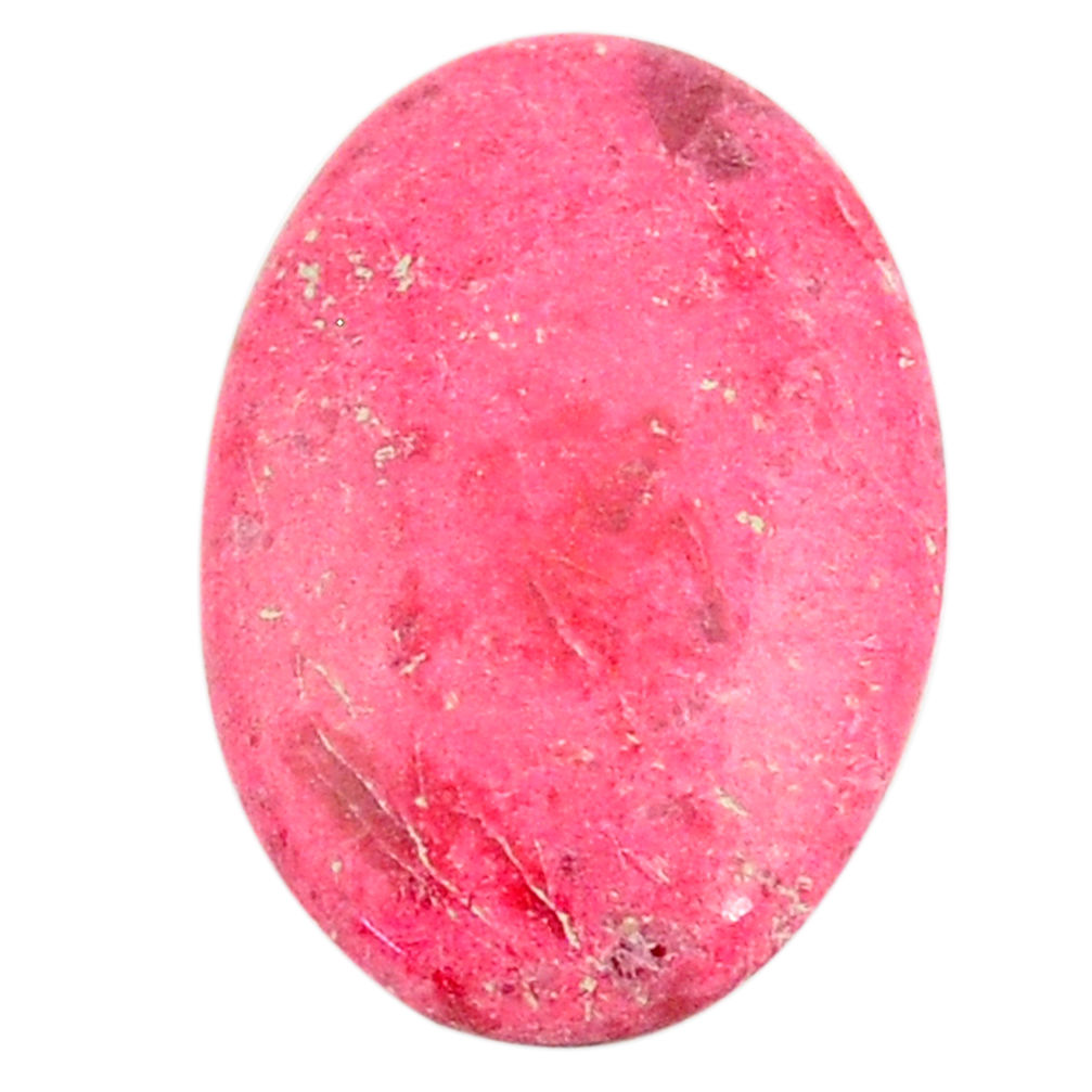 Natural 23.45cts thulite pink 28x18.5 mm oval loose gemstone s22241