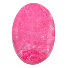 Natural 18.40cts thulite pink cabochon 23.5x16 mm oval loose gemstone s24823