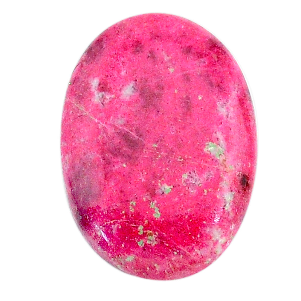 Natural 17.40cts thulite pink cabochon 23.5x16 mm oval loose gemstone s24838