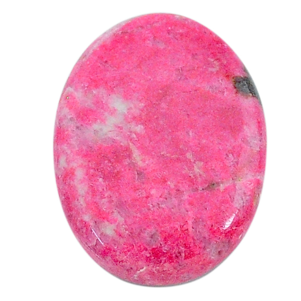 Natural 19.35cts thulite pink cabochon 23.5x17.5 mm oval loose gemstone s24836