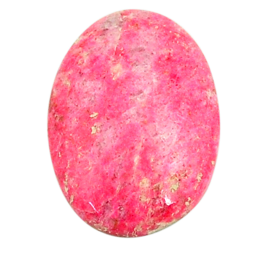 Natural 18.40cts thulite pink cabochon 23x16 mm oval loose gemstone s22244