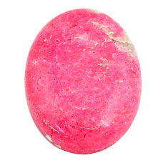 Natural 21.30cts thulite pink cabochon 23x17 mm oval loose gemstone s22242