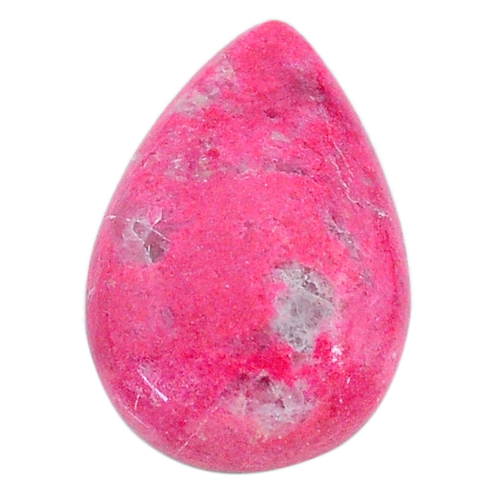 Natural 21.35cts thulite pink cabochon 25x16.5 mm pear loose gemstone s24826