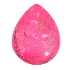 Natural 23.20cts thulite pink cabochon 25x17.5 mm pear loose gemstone s22278