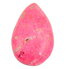 Natural 21.30cts thulite pink cabochon 26x16 mm pear loose gemstone s22250