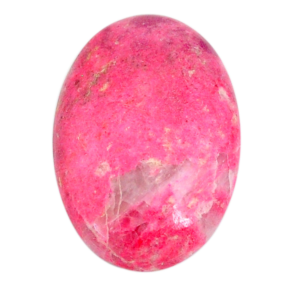 Natural 24.30cts thulite pink cabochon 27x18 mm oval loose gemstone s22277