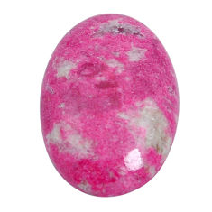 Natural 23.20cts thulite pink cabochon 27x18 mm oval loose gemstone s29568