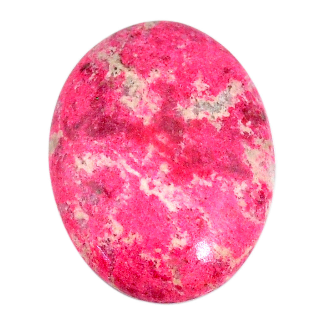 Natural 26.20cts thulite pink cabochon 27x20 mm oval loose gemstone s22279