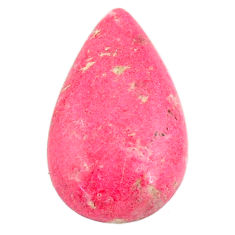 Natural 27.40cts thulite pink cabochon 28x17 mm pear loose gemstone s22247