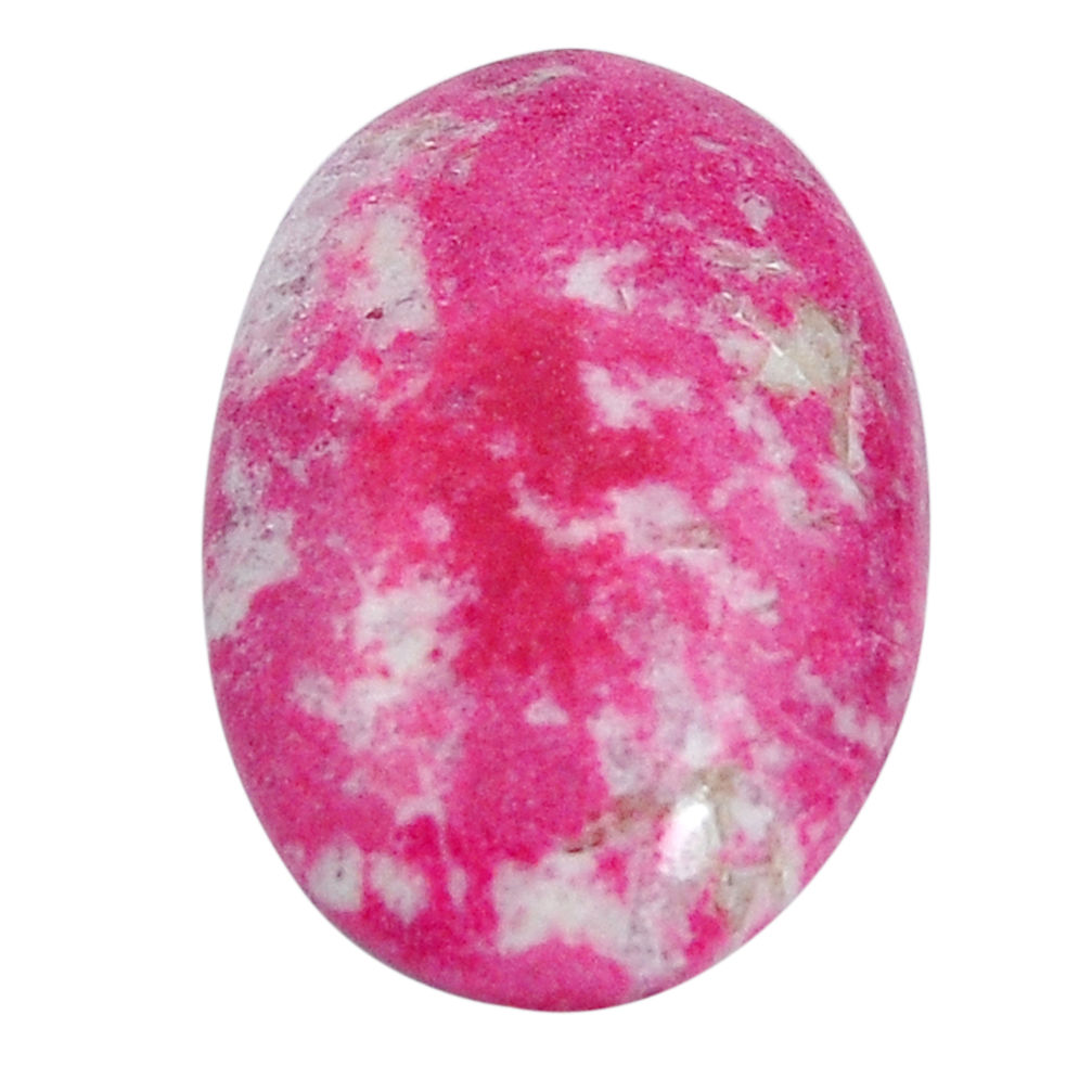 Natural 27.35cts thulite pink cabochon 29x20 mm oval loose gemstone s29569