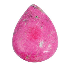 Natural 24.05cts thulite pink cabochon 29x20 mm pear loose gemstone s29567