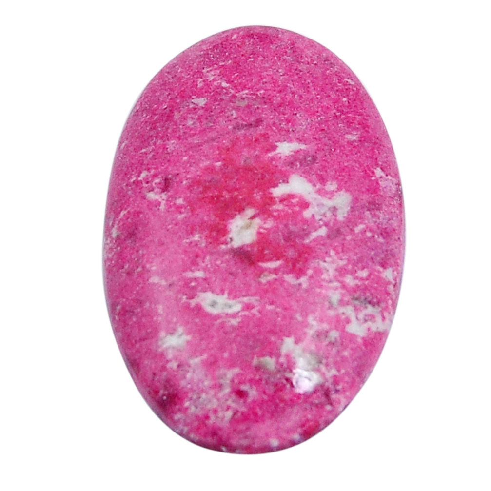 Natural 27.40cts thulite pink cabochon 31x20 mm oval loose gemstone s29571
