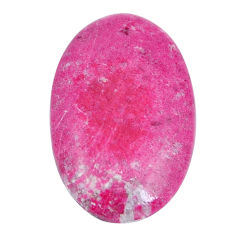 Natural 26.30cts thulite pink cabochon 32x20 mm oval loose gemstone s29564