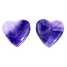 Natural 10.15cts tiffany stone purple 13.5x13.5 mm pair loose gemstone s19553