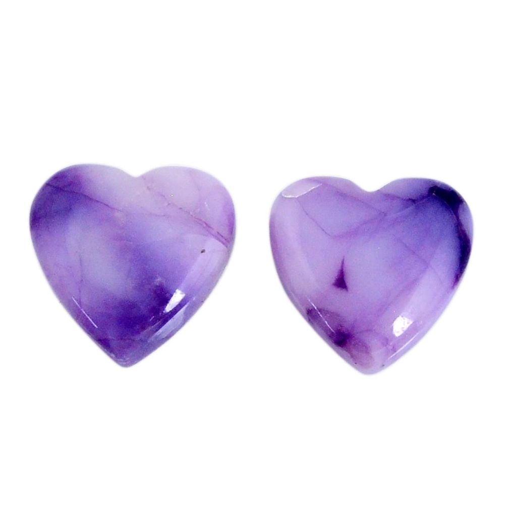 Natural 9.05cts tiffany stone purple 13.5x13.5 mm pair loose gemstone s19576