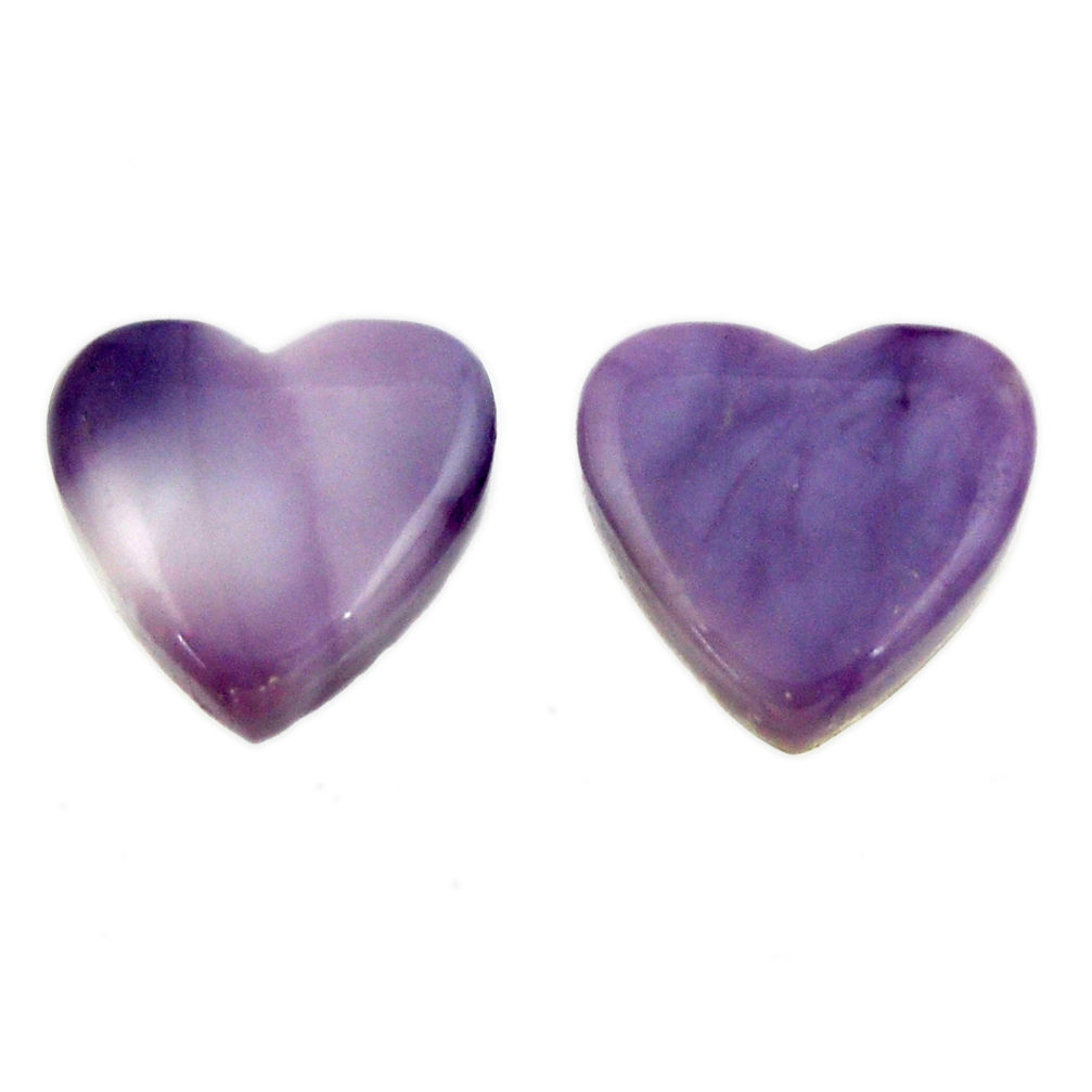 Natural 10.10cts tiffany stone purple 14x3.5 mm loose pair gemstone s16896