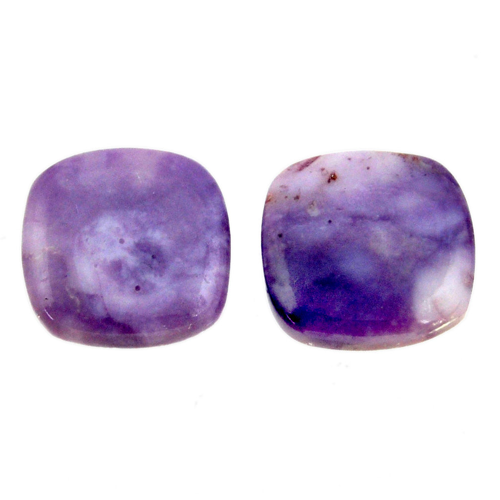  tiffany stone purple 15.5x15.5mm loose pair gemstone s16881