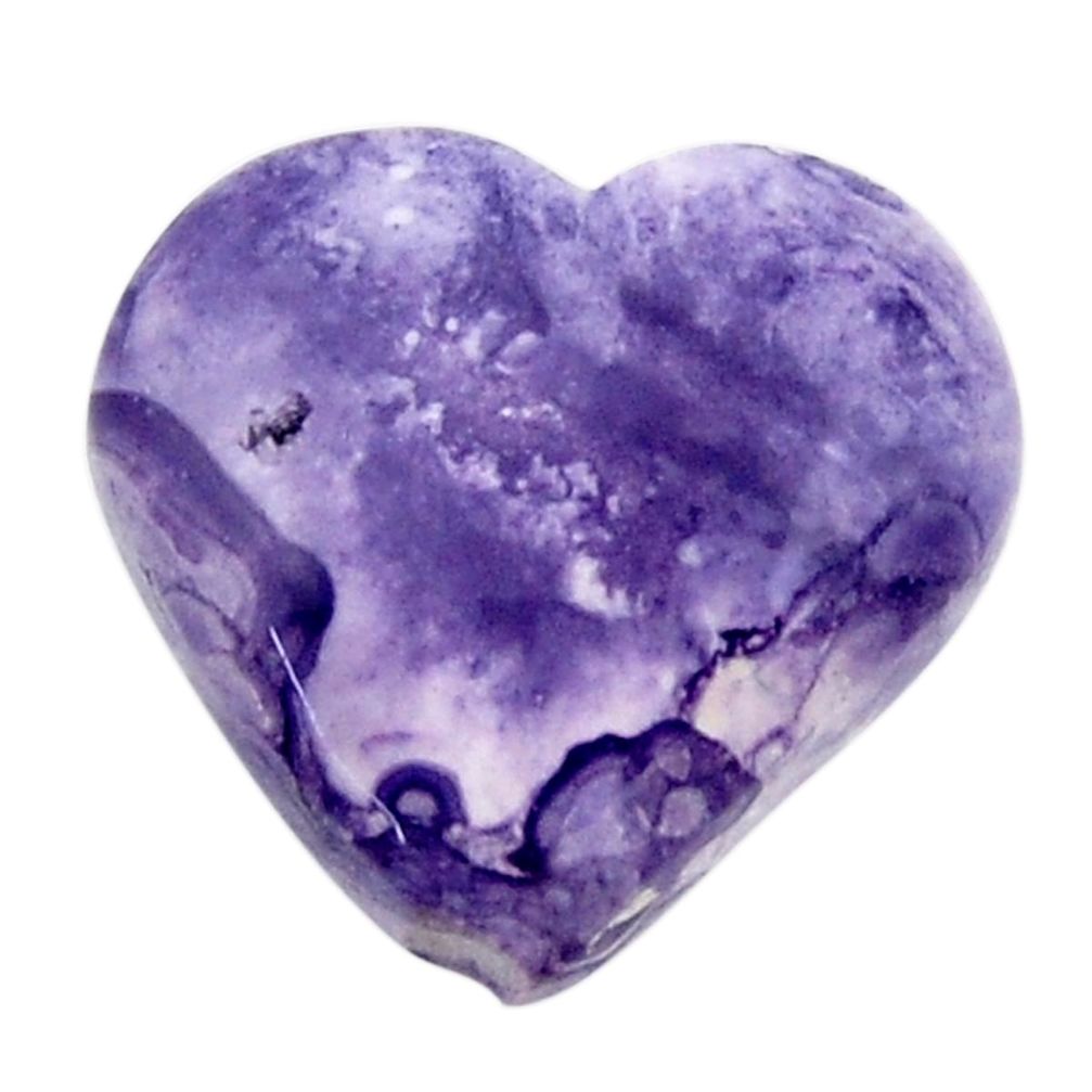 Natural 7.35cts tiffany stone purple 16.5x15 mm heart loose gemstone s18483