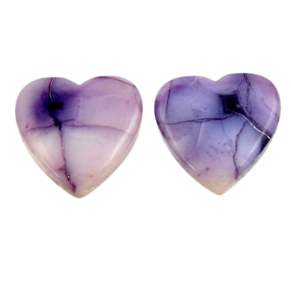  tiffany stone purple 16x16 mm loose pair gemstone s16901