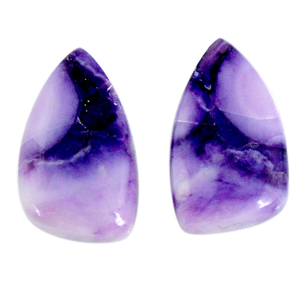 Natural 9.45cts tiffany stone purple 17.5x10 mm fancy pair loose gemstone s19558