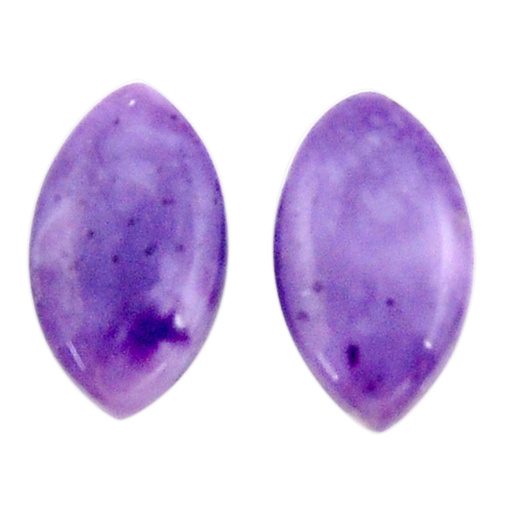 Natural 10.10cts tiffany stone purple 17x10 mm pair loose gemstone s18918