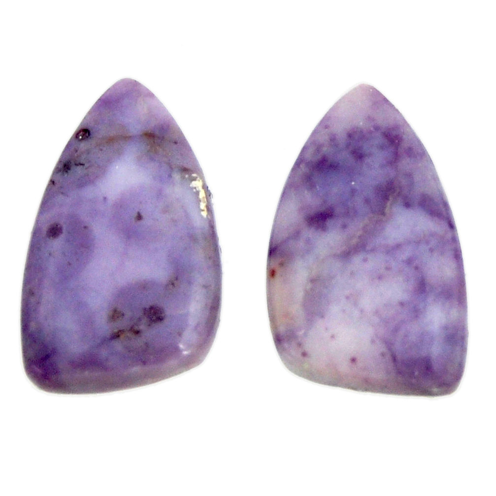 Natural 10.10cts tiffany stone purple 18.5x11 mm loose pair gemstone s16916