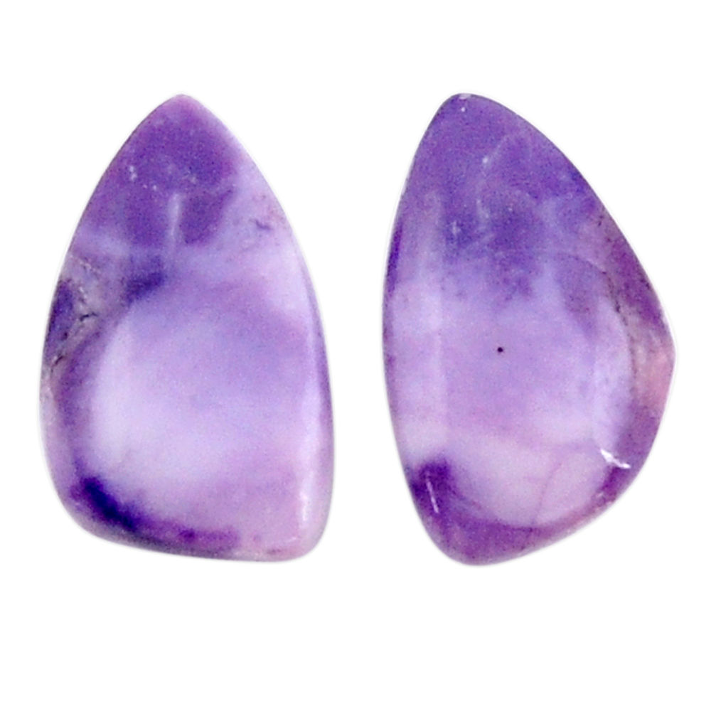 Natural 10.15cts tiffany stone purple 18x11 mm fancy pair loose gemstone s18902
