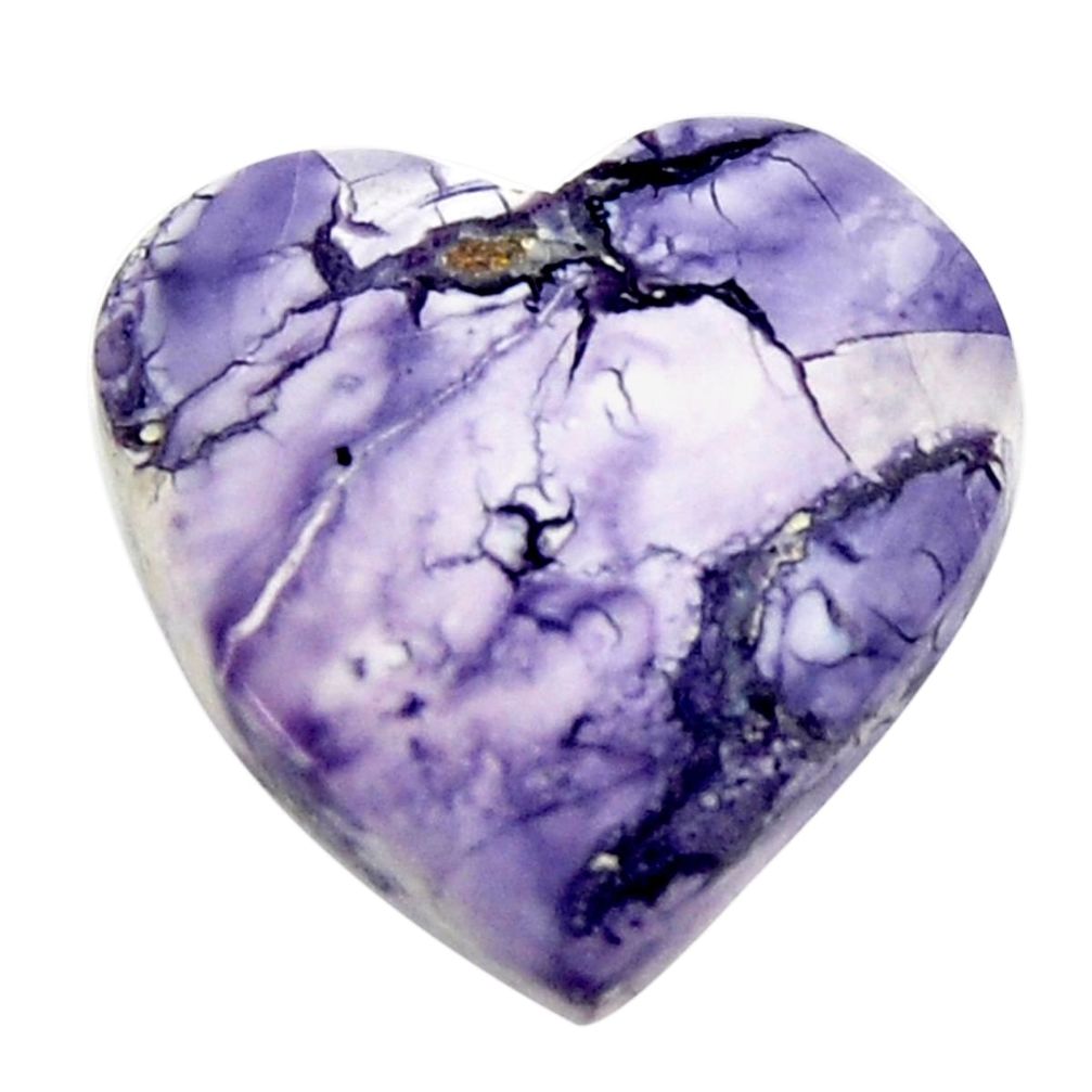 Natural 9.45cts tiffany stone purple 18x18 mm heart loose gemstone s18488