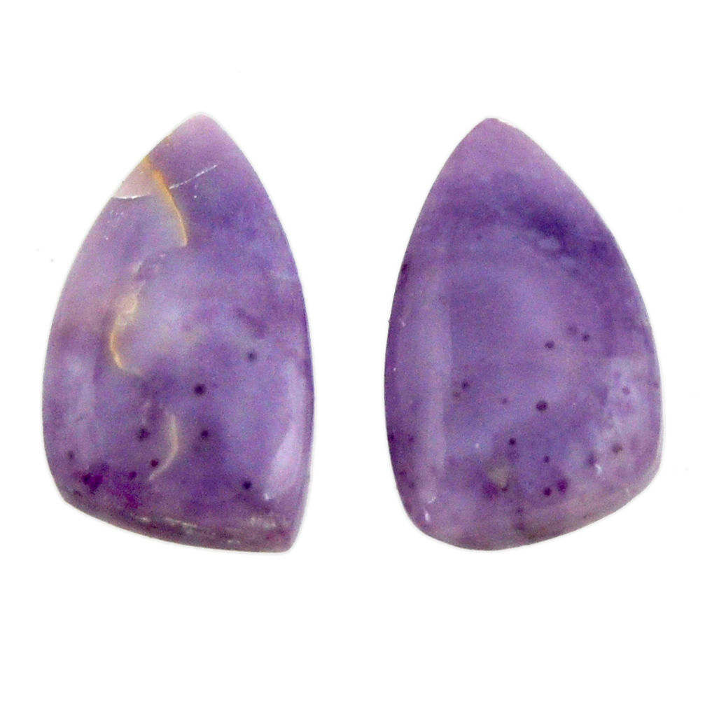 Natural 12.35cts tiffany stone purple 19x11 mm loose pair gemstone s16912