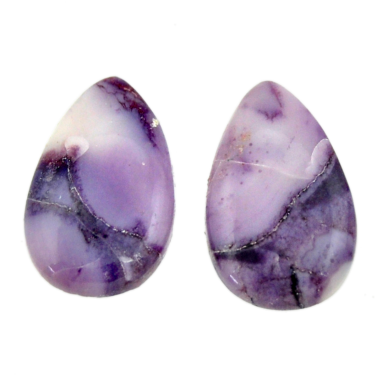 ティファニーストーン Natural Tiffany Stone Purple 19x12 Mm Loose Pair Gemstone