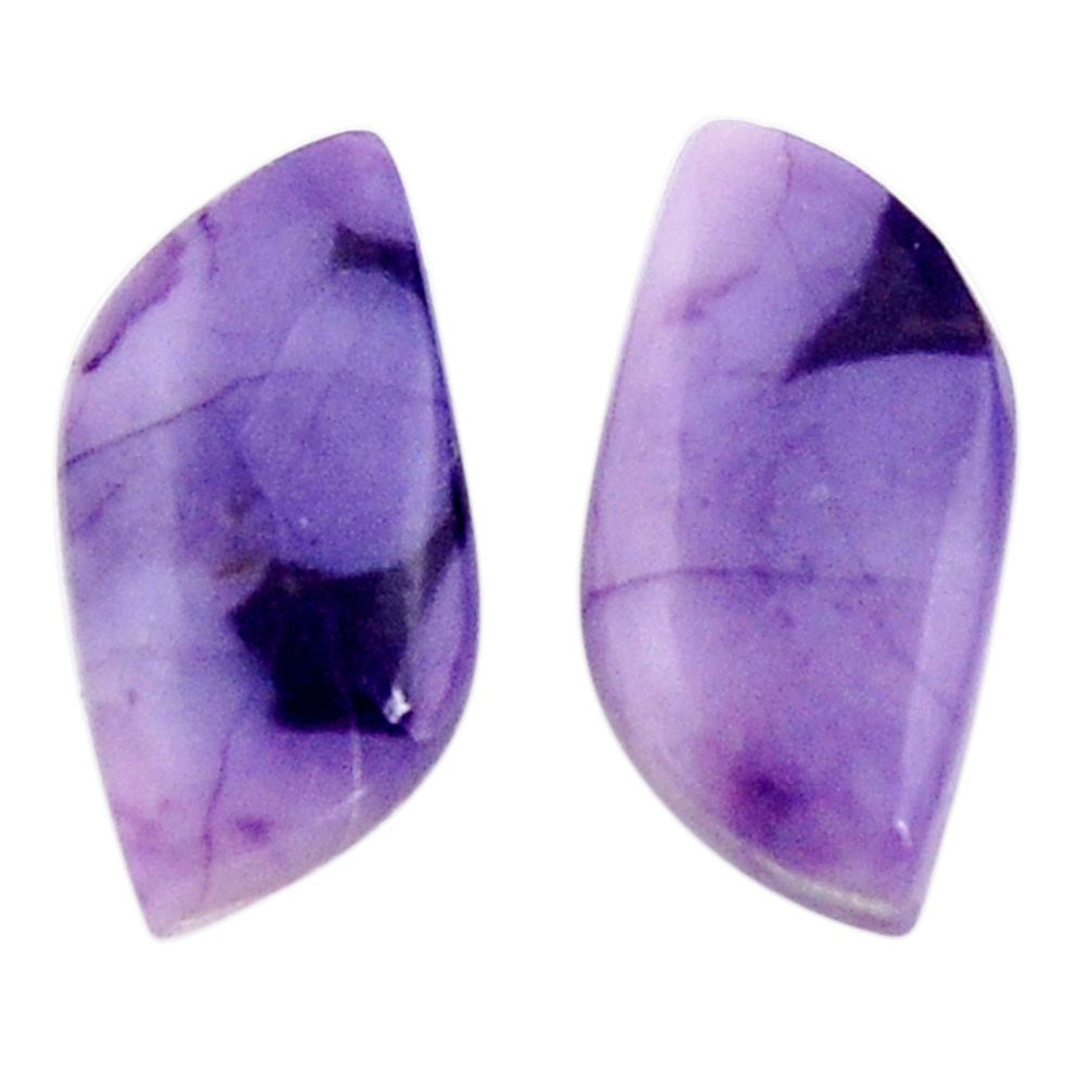 Natural 13.45cts tiffany stone purple 20x10 mm pair loose gemstone s18916