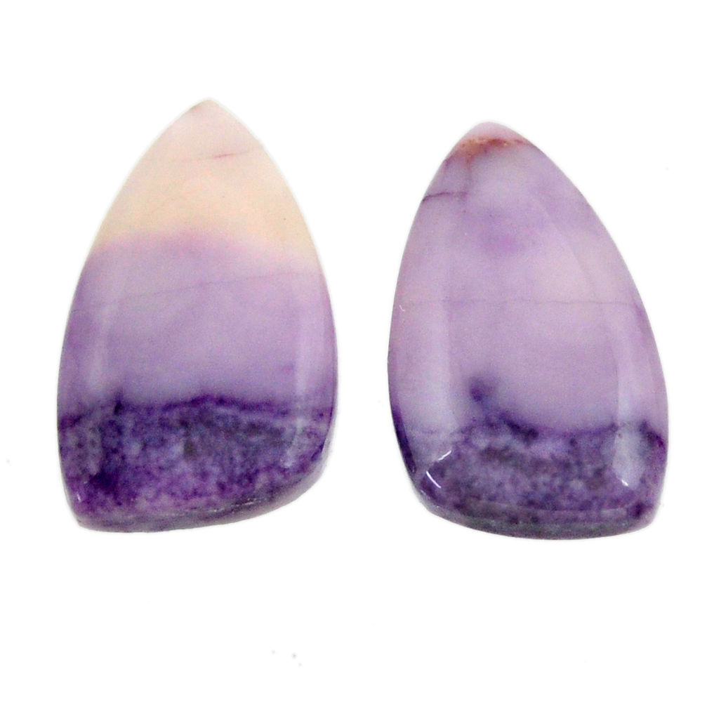 Natural 14.20cts tiffany stone purple 20x12 mm loose pair gemstone s16917