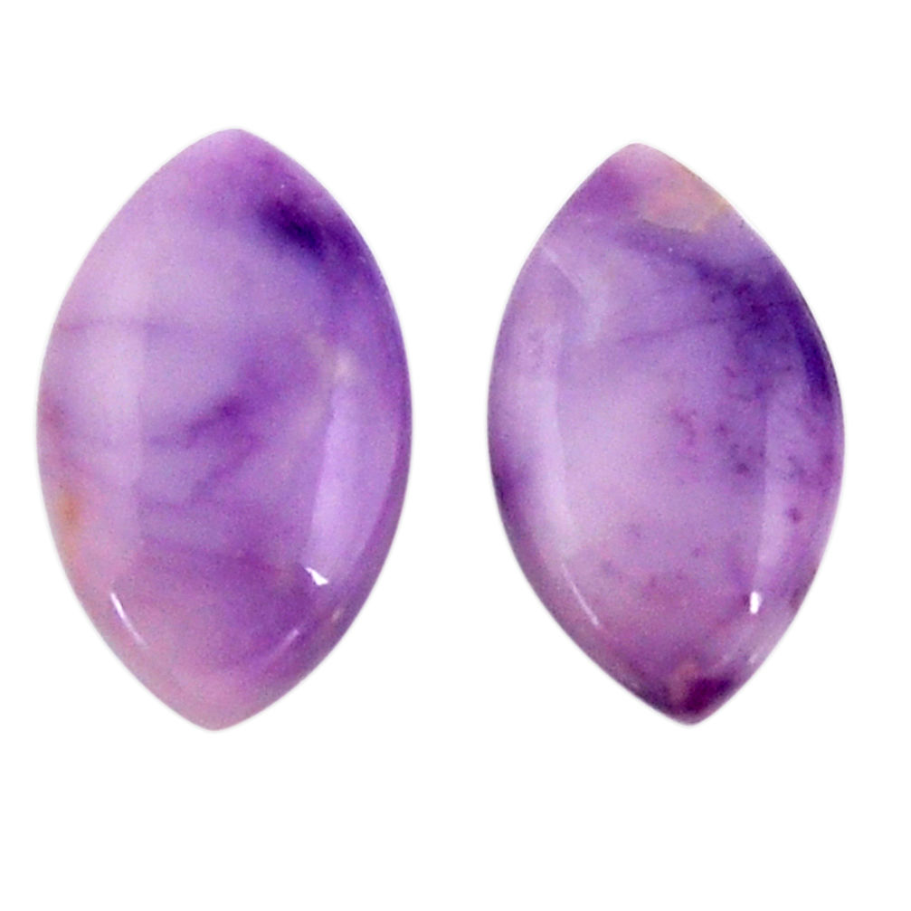 Natural 12.40cts tiffany stone purple 20x12 mm pair loose gemstone s18909