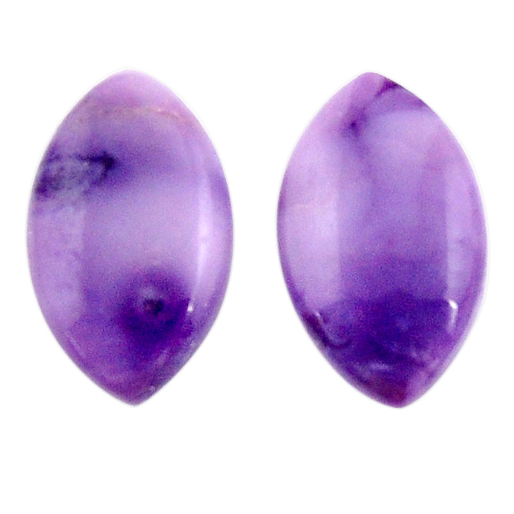 Natural 12.40cts tiffany stone purple 20x12 mm pair loose gemstone s18913