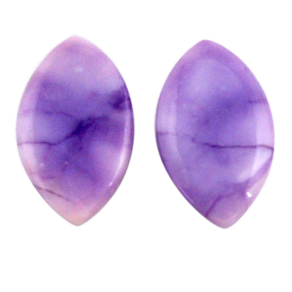 Natural 10.30cts tiffany stone purple 20x12 mm pair loose gemstone s18920