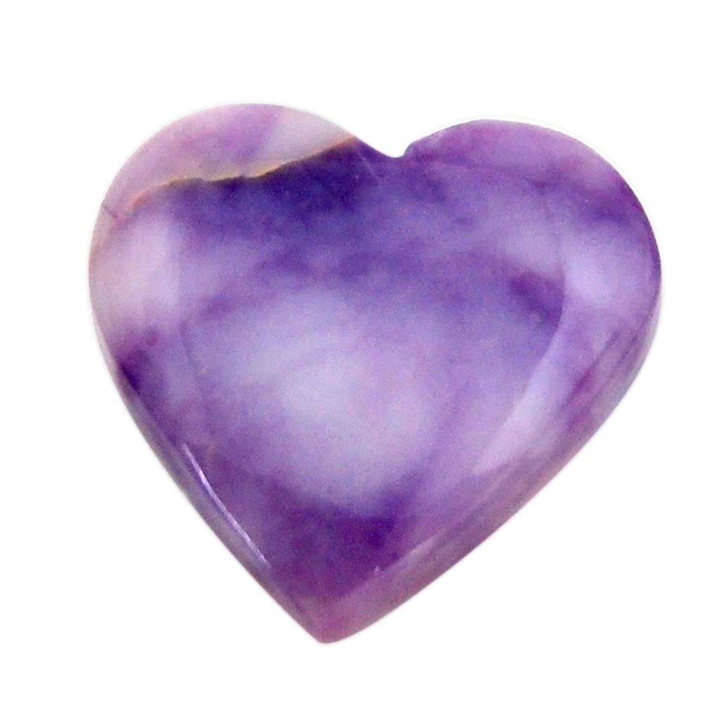 Natural 12.40cts tiffany stone purple 20x20 mm heart loose gemstone s18486