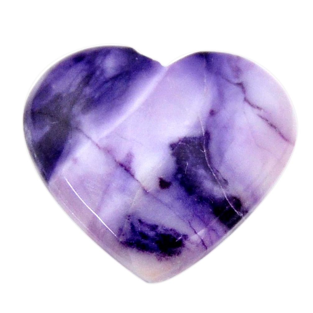 Natural 15.10cts tiffany stone purple 22x18.5 mm heart loose gemstone s18485