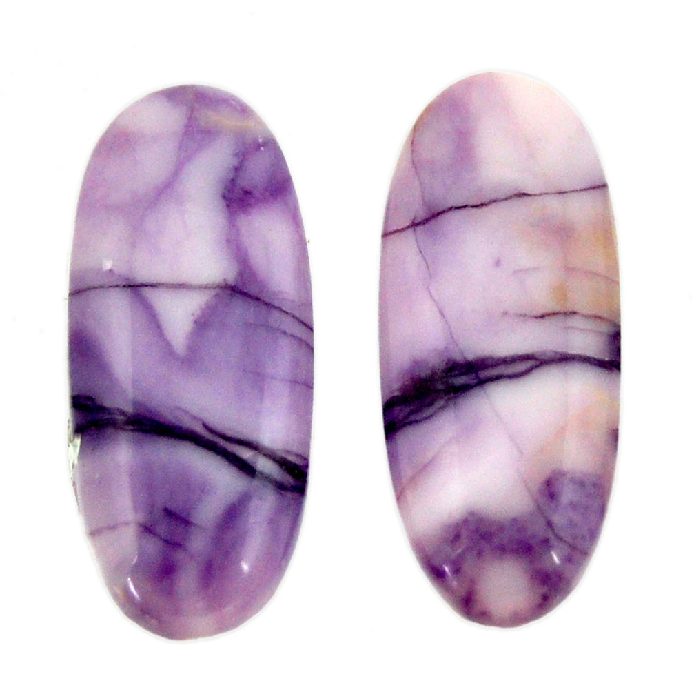 Natural 15.15cts tiffany stone purple 25x10 mm loose pair gemstone s16920