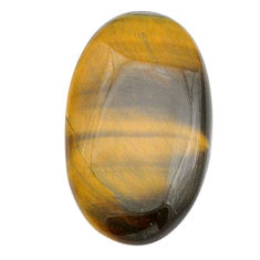 Natural 22.95cts tiger's eye brown cabochon 29x17 mm oval loose gemstone s27959