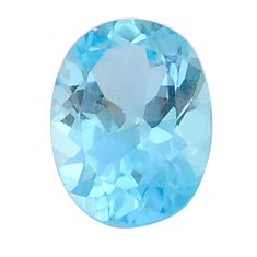 Natural 12.60cts topaz blue faceted 16x12 mm oval loose gemstone s27994