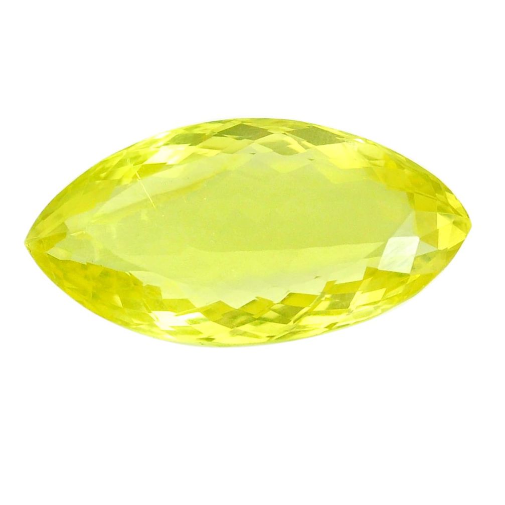 Natural 49.35cts topaz lemon cabochon 35x19 mm marquise loose gemstone s22231