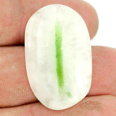 Natural 36.30cts tourmaline in quartz green 30x18 mm fancy loose gemstone s22136