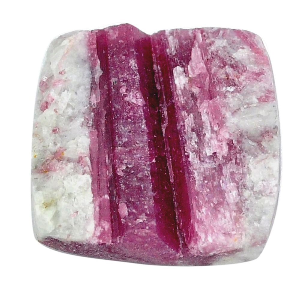 Natural 40.15cts tourmaline in quartz pink 23.5x23 mm loose gemstone s21977