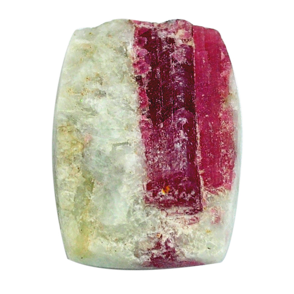 Natural 41.30cts tourmaline in quartz pink 28x20mm octagan loose gemstone s21963