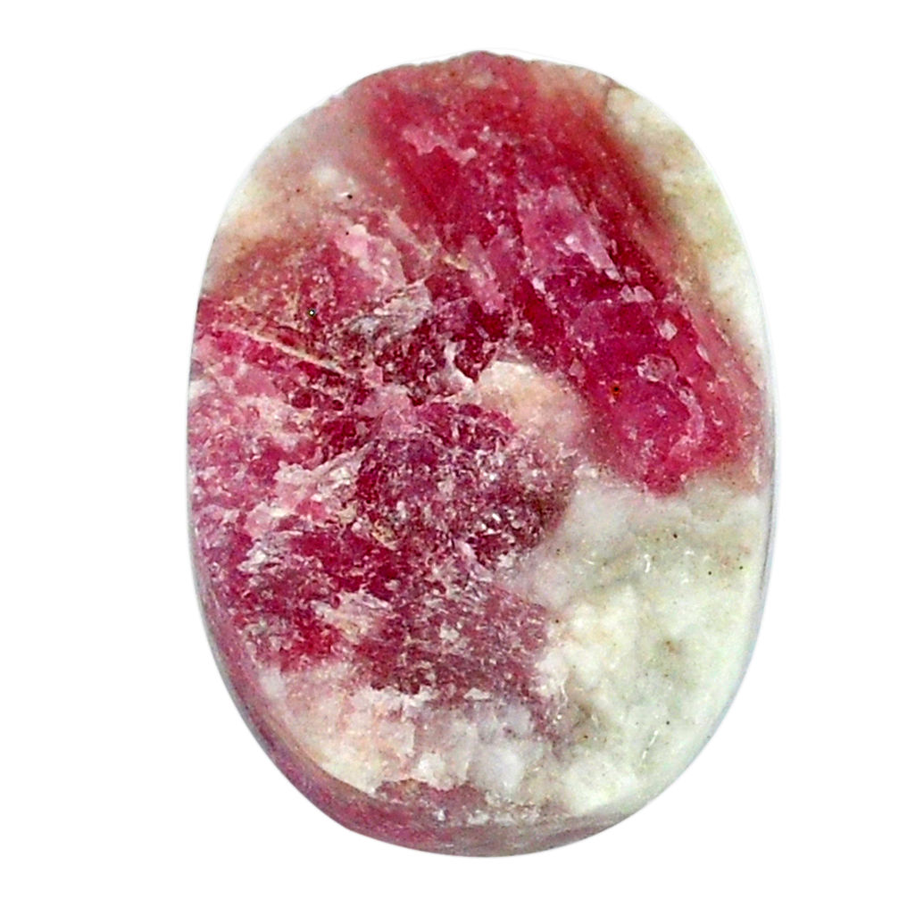 Natural 28.40cts tourmaline in quartz pink 29x19 mm oval loose gemstone s21974