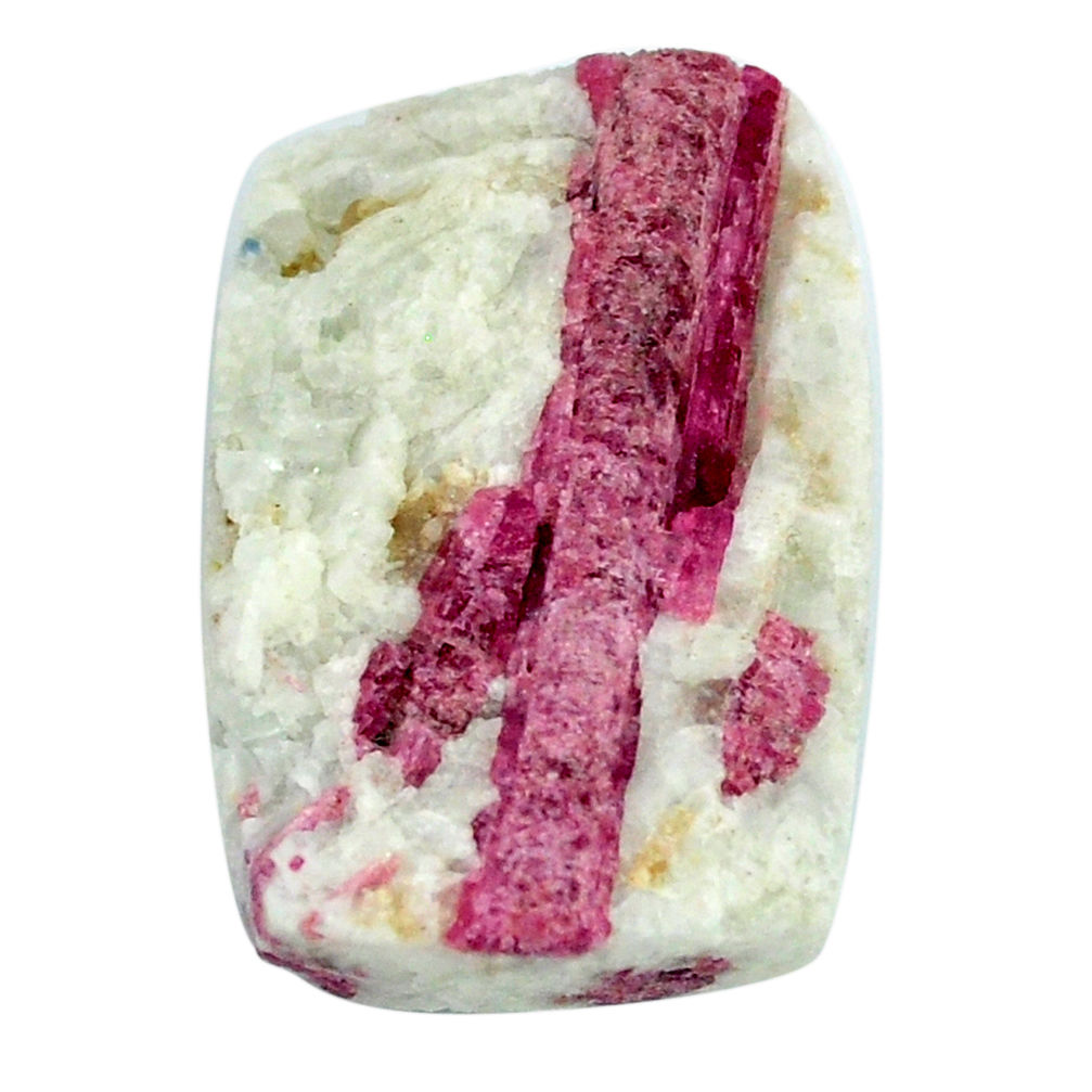 Natural 50.15cts tourmaline in quartz pink 30x20 mm fancy loose gemstone s21975
